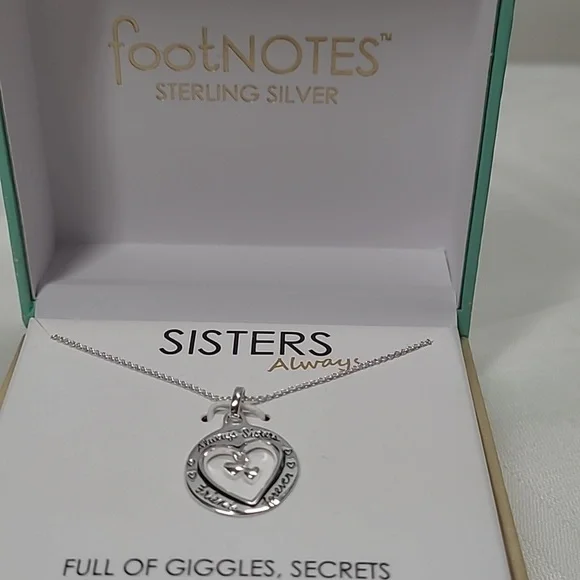 FootNotes Sterling Silver Sisters Always Necklace - Picture 3 of 7